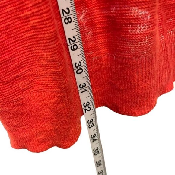 Eileen Fisher Organic Linen Blend Lightweight Sweater V-Neck Tunic Length Size M - Picture 4 of 7